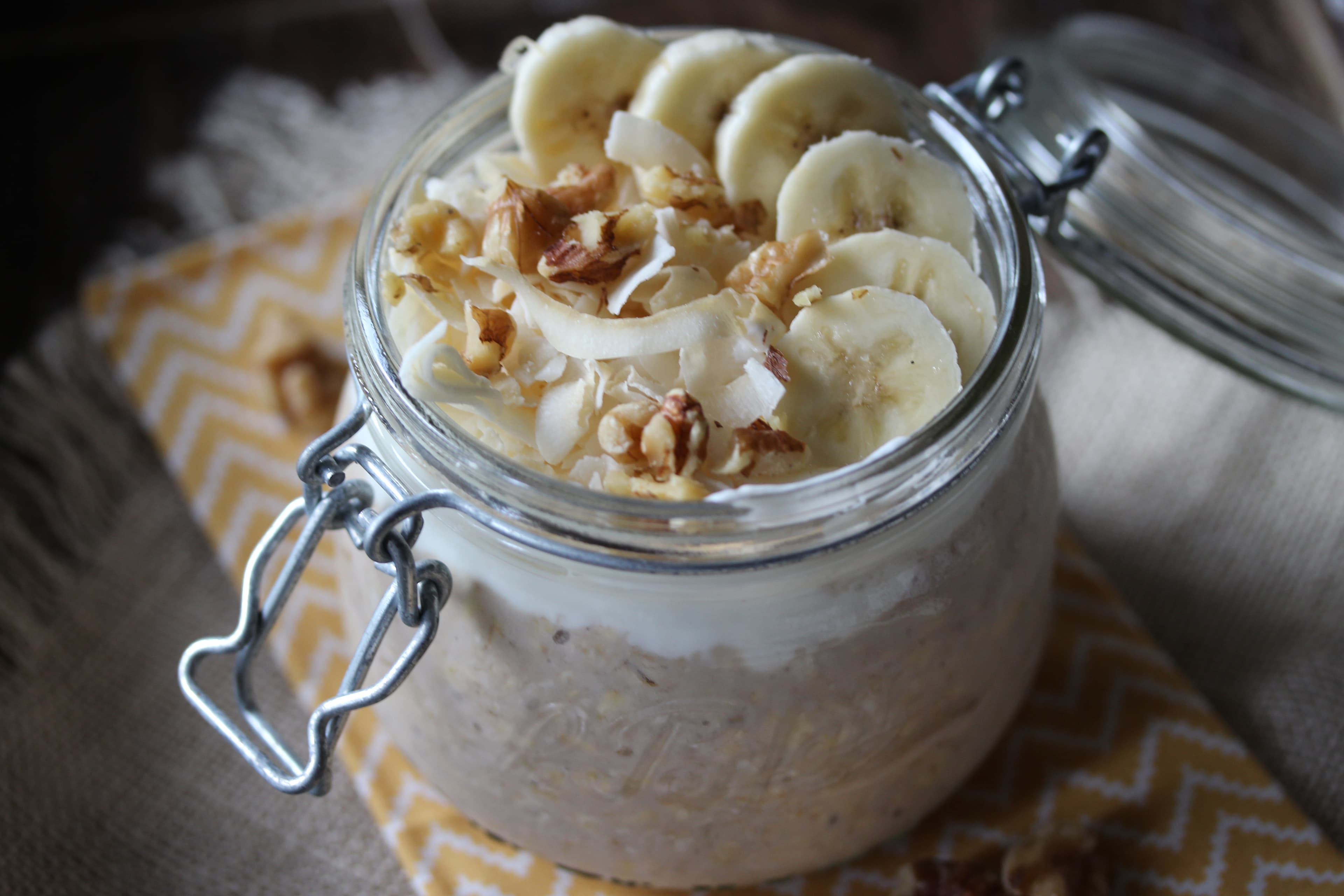 Banana Coconut Cream Pie Overnight Oats