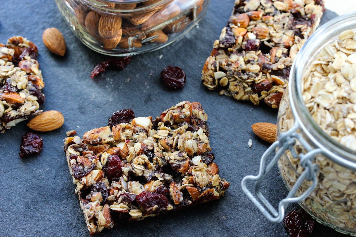 Dark Chocolate Cherry Chia Almond Bars