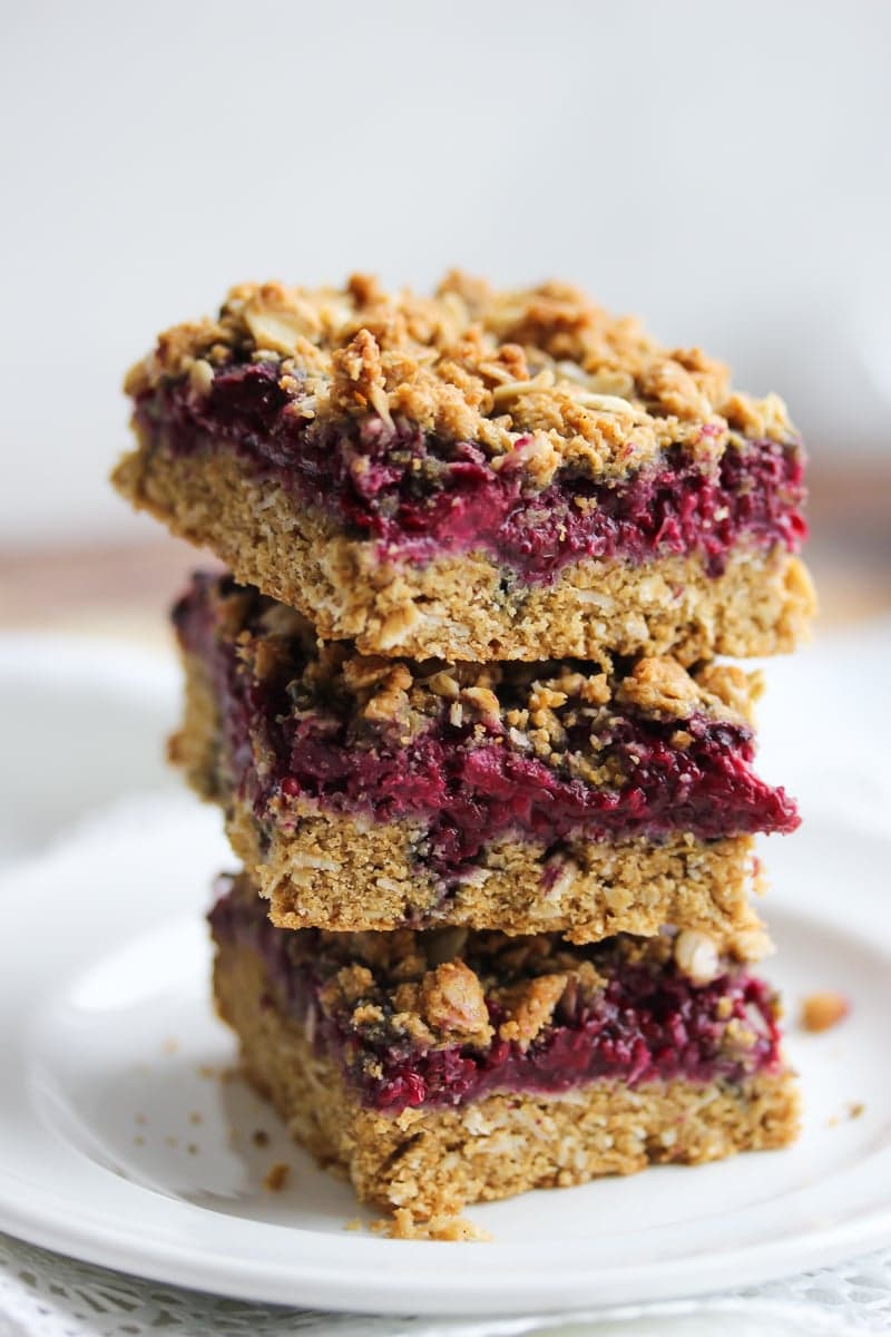 Whole Wheat Blackberry Oat Bars