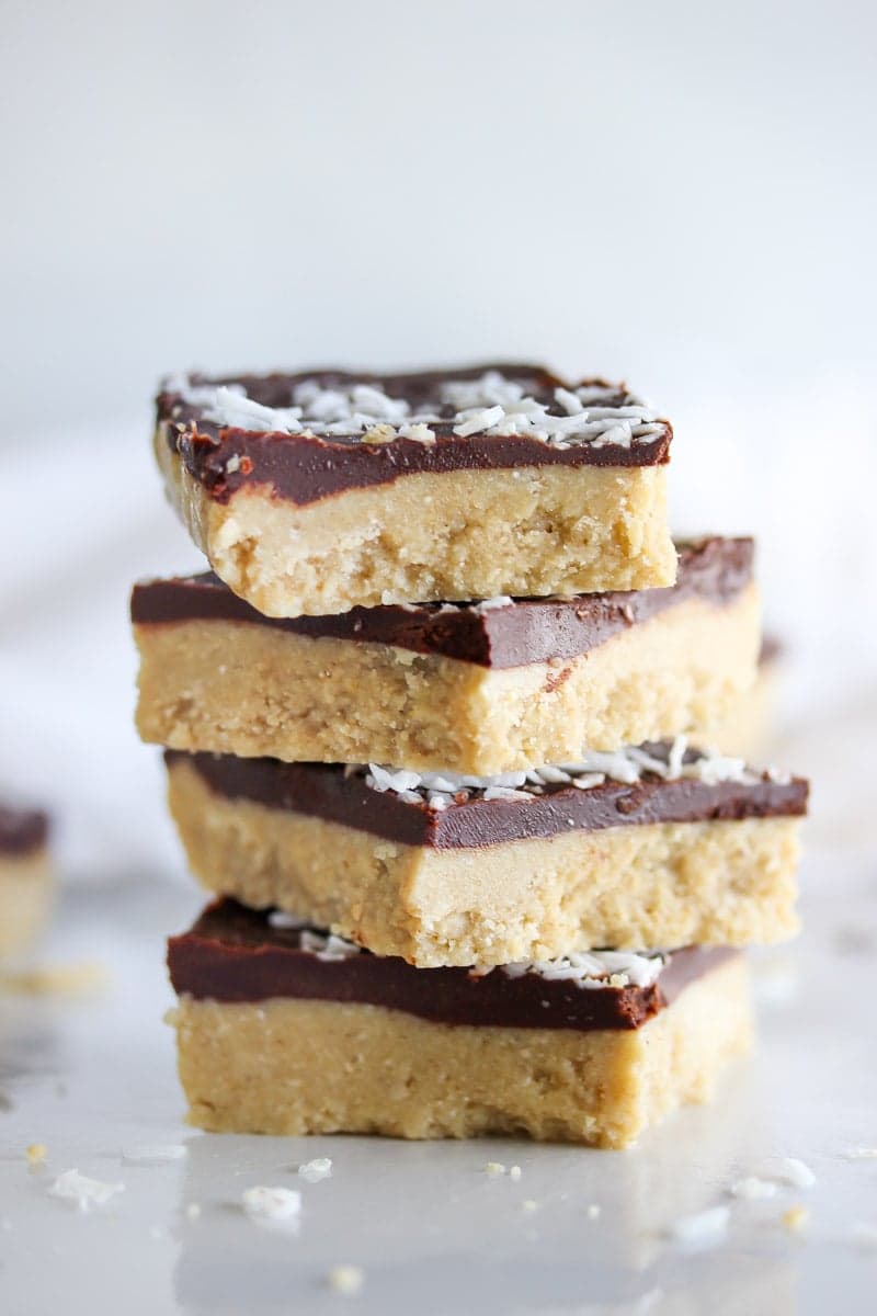 Raw Chocolate Coconut Cashew Bars