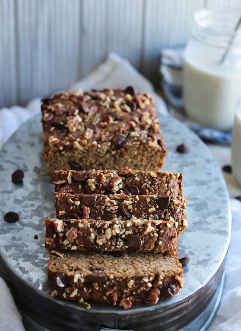 Grain Free Zucchini Chocolate Chip Banana Bread