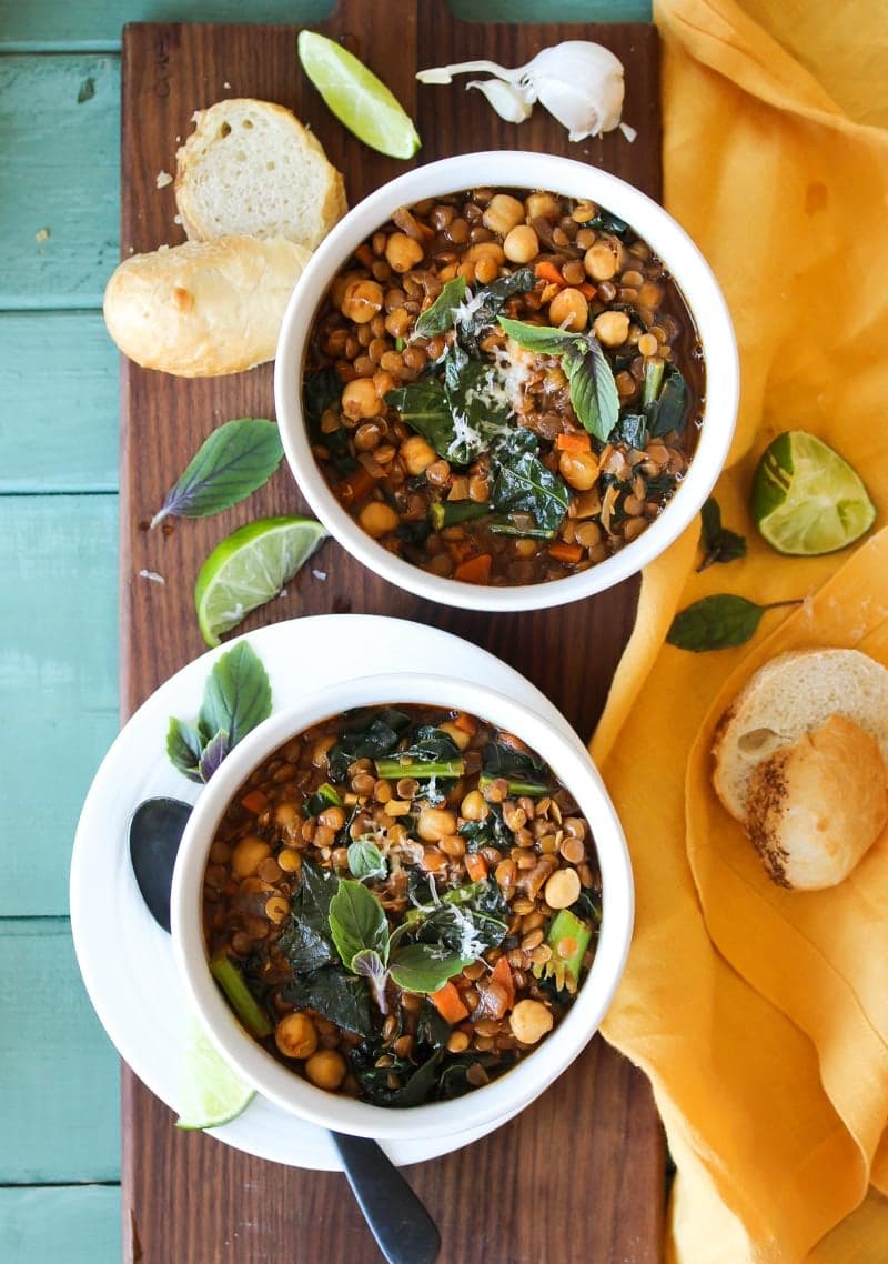 Smoky Chickpea Lentil Soup