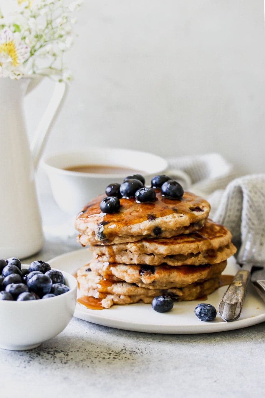 Whole-Grain Blueberry-Chai Buttermilk Pancakes