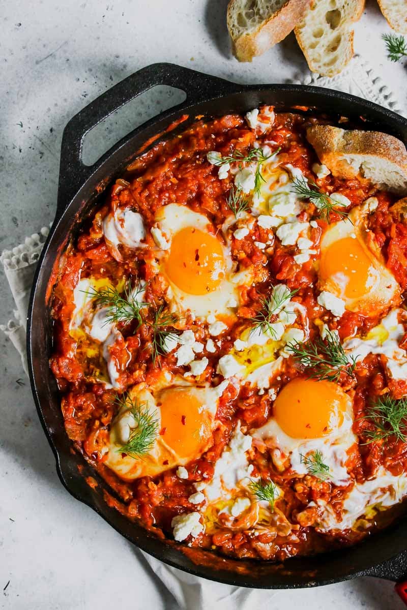 Moroccan Marinara-Poached Eggs