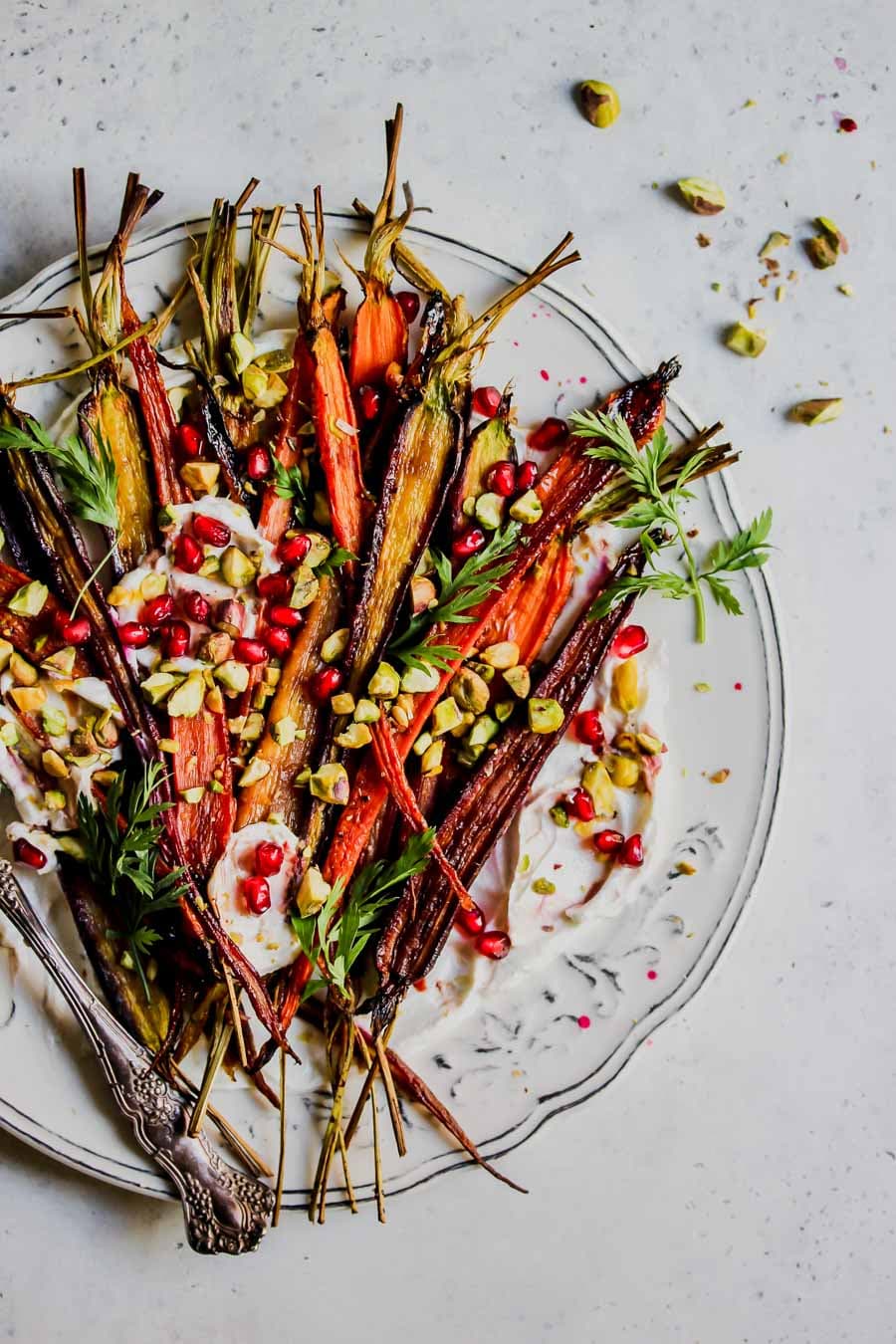 5 Ingredient Pomegranate-Glazed Carrots with Whipped Goat Cheese