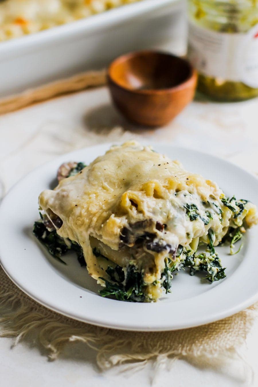 Spinach and Pesto White Lasagna