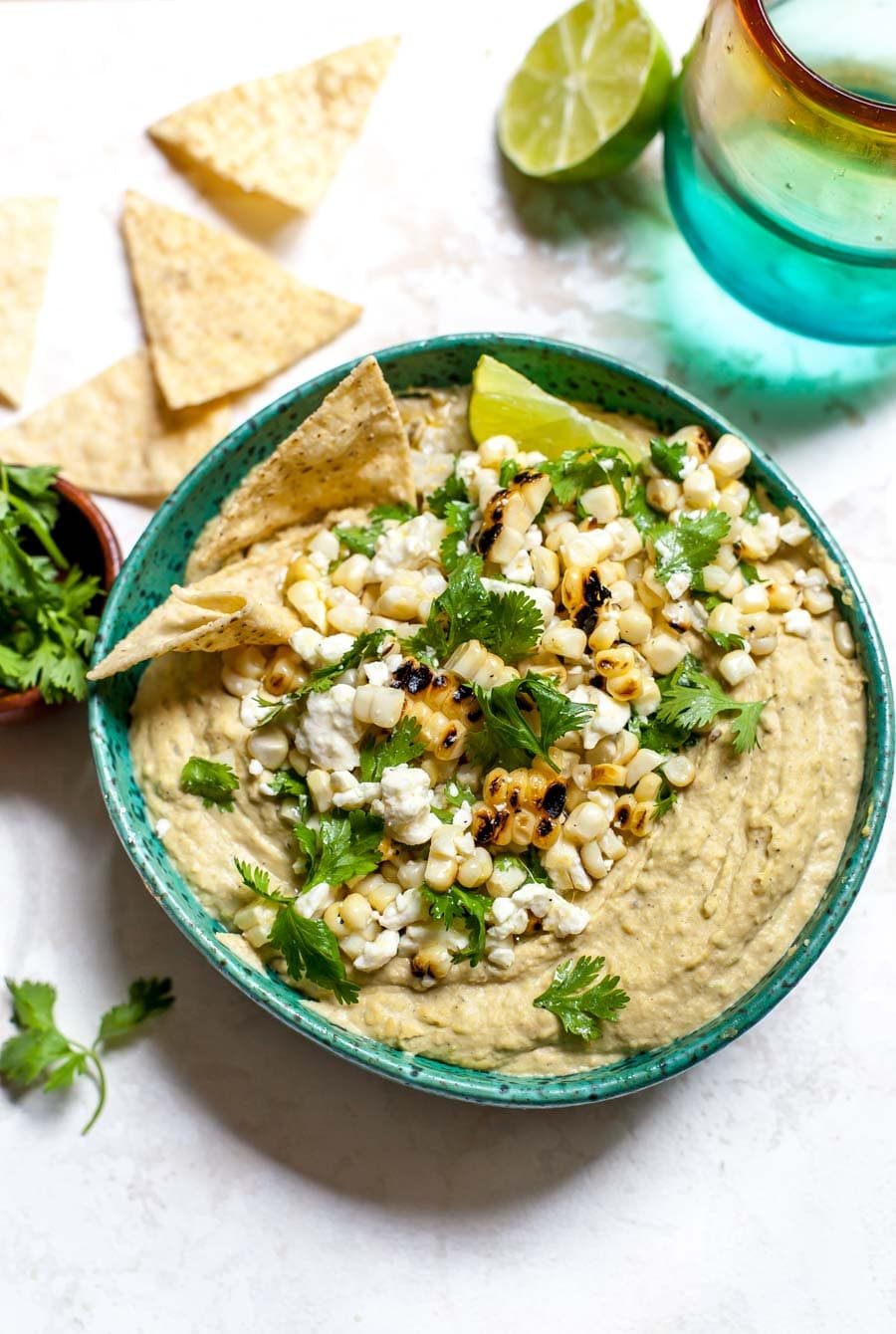 Charred Jalapeño and Corn Hummus