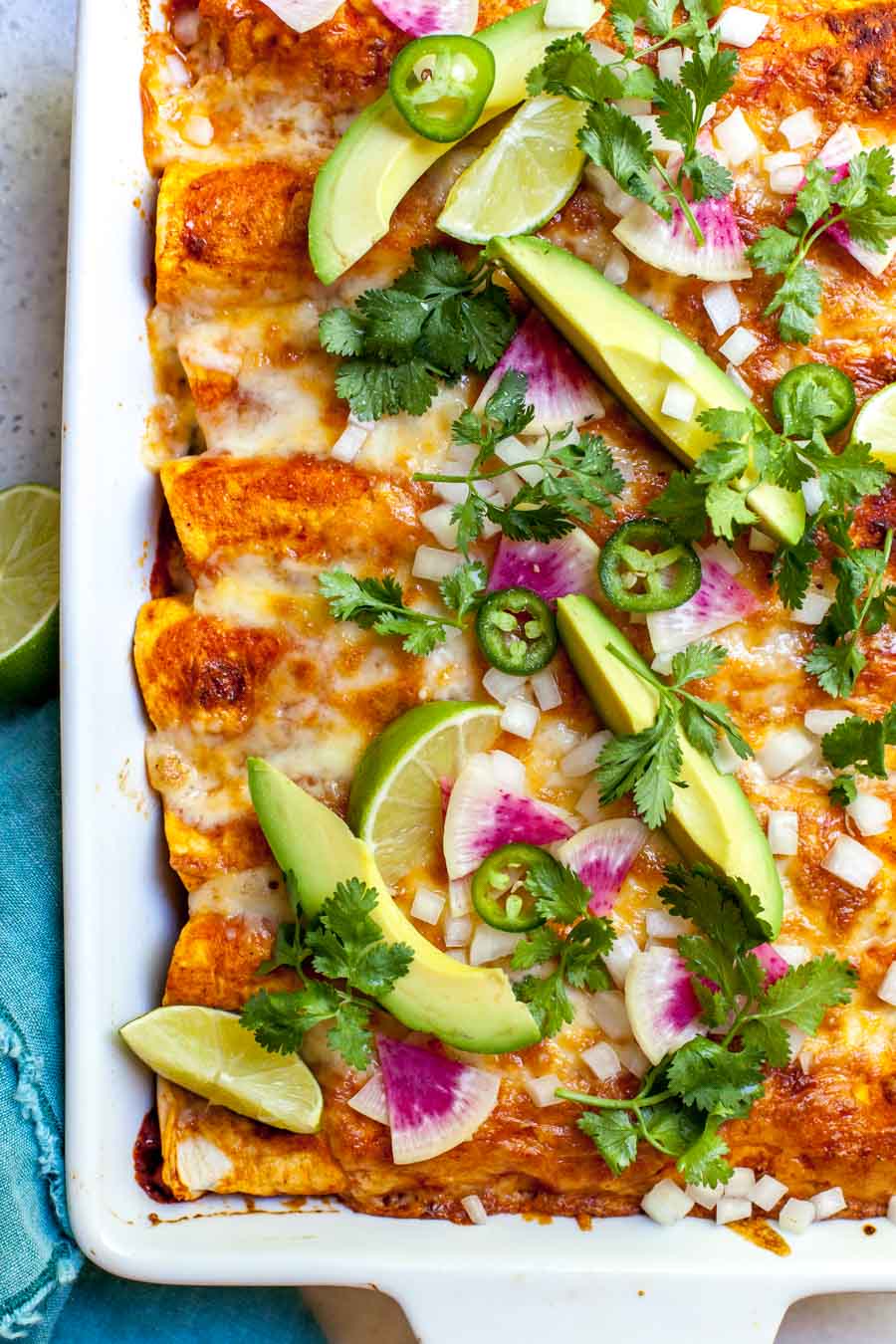 Zucchini and Quinoa Vegetarian Enchiladas