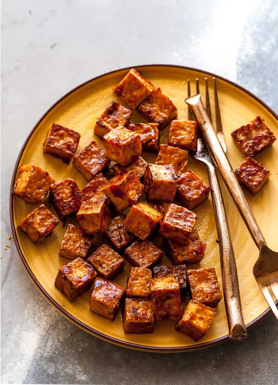 Crispy Asian-Glazed Tofu (5 Ingredients)