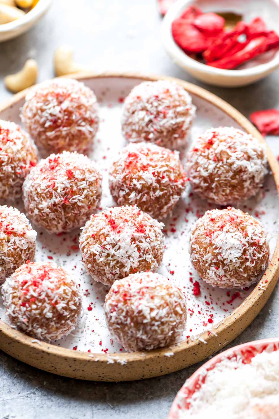 Strawberries and Cream Energy Balls