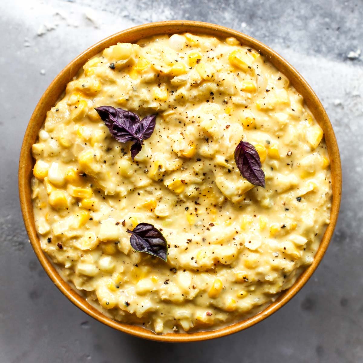 Cacio e Pepe Creamed Corn