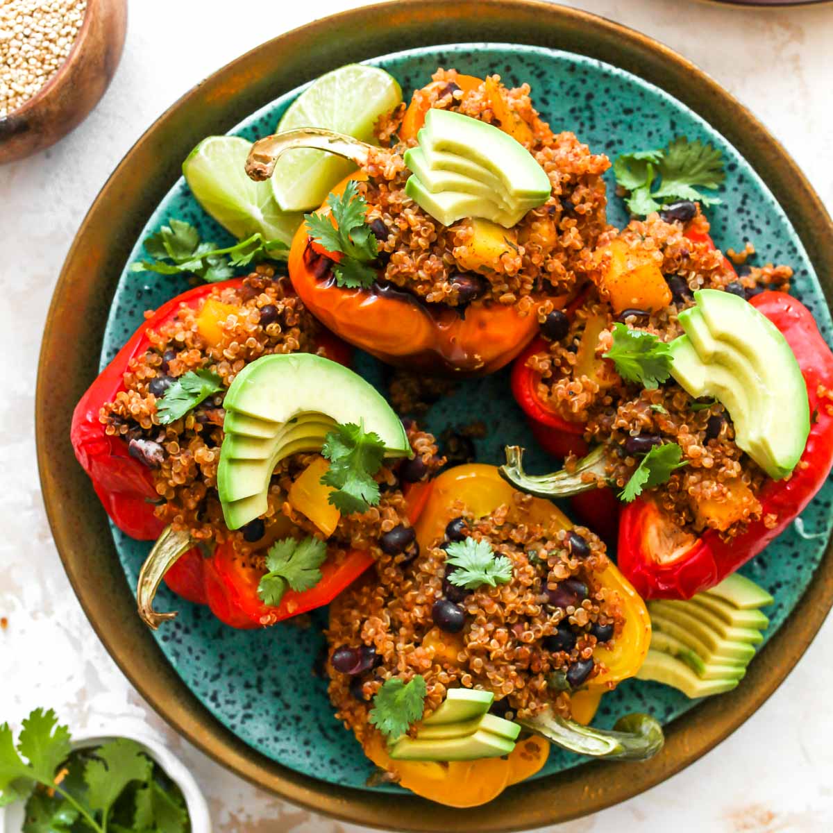 Easy Quinoa Stuffed Peppers (Vegan)