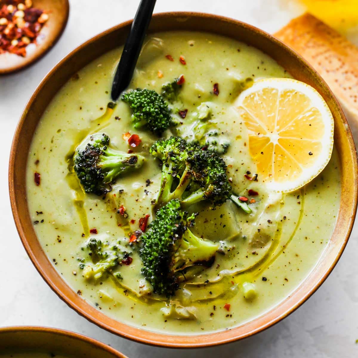 Creamy Caramelized Broccoli Soup