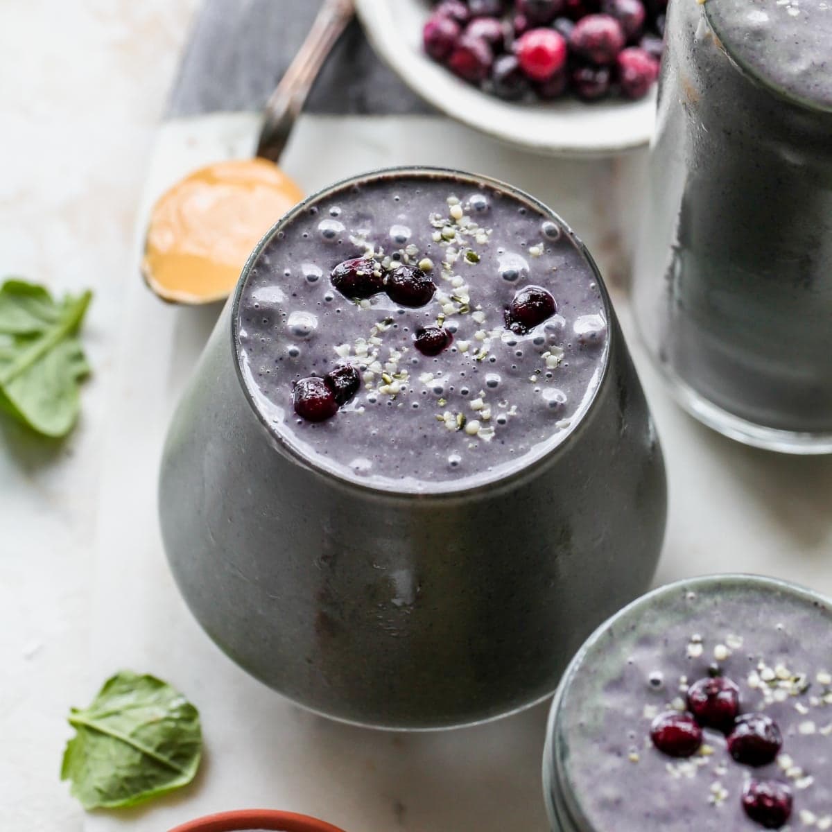 Peanut Butter Blueberry Banana Smoothie
