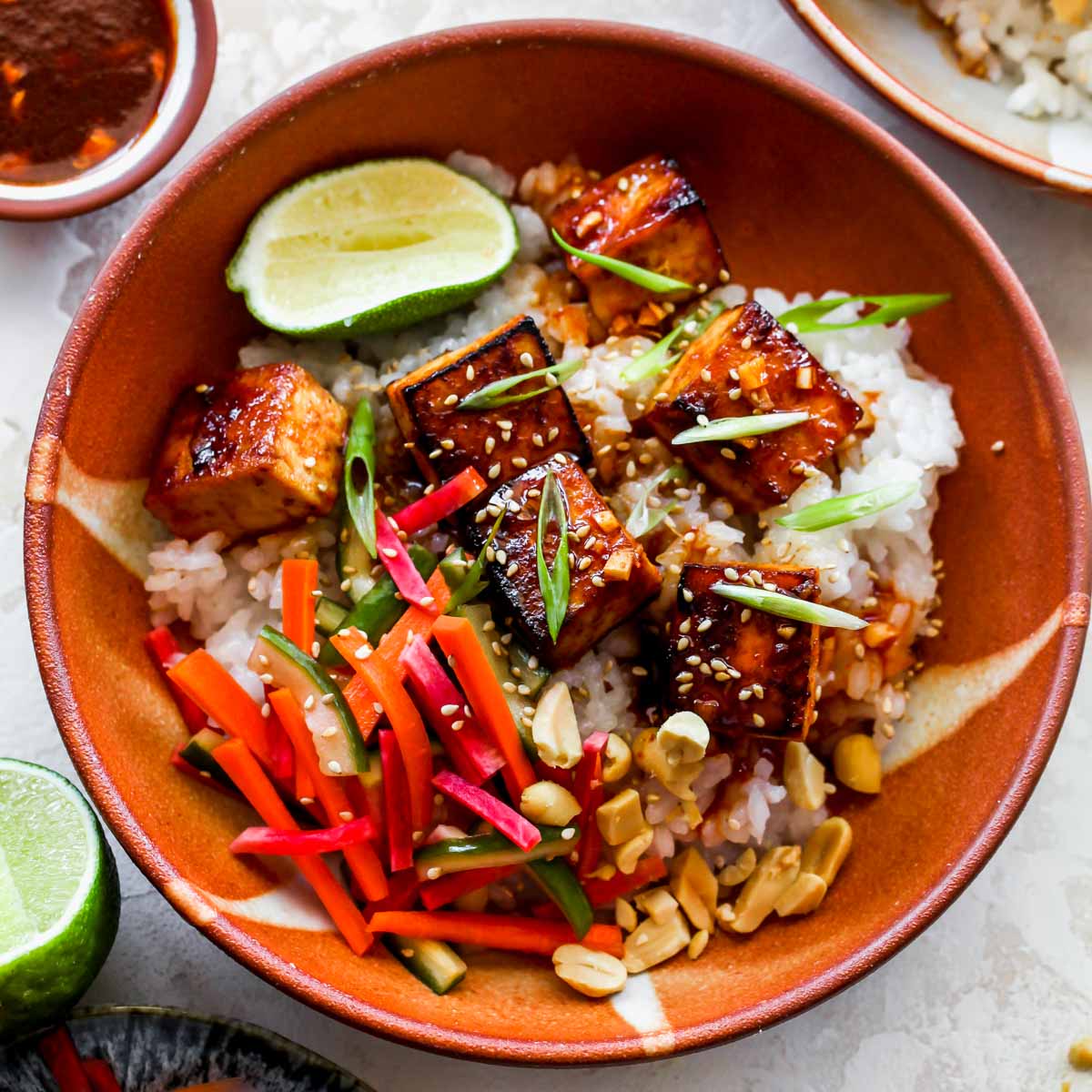 Gochujang Tofu and Rice Bowls