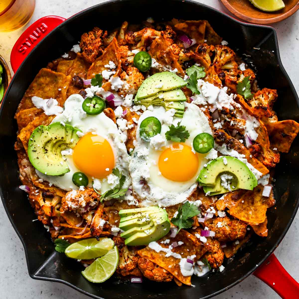 Cauliflower Chilaquiles