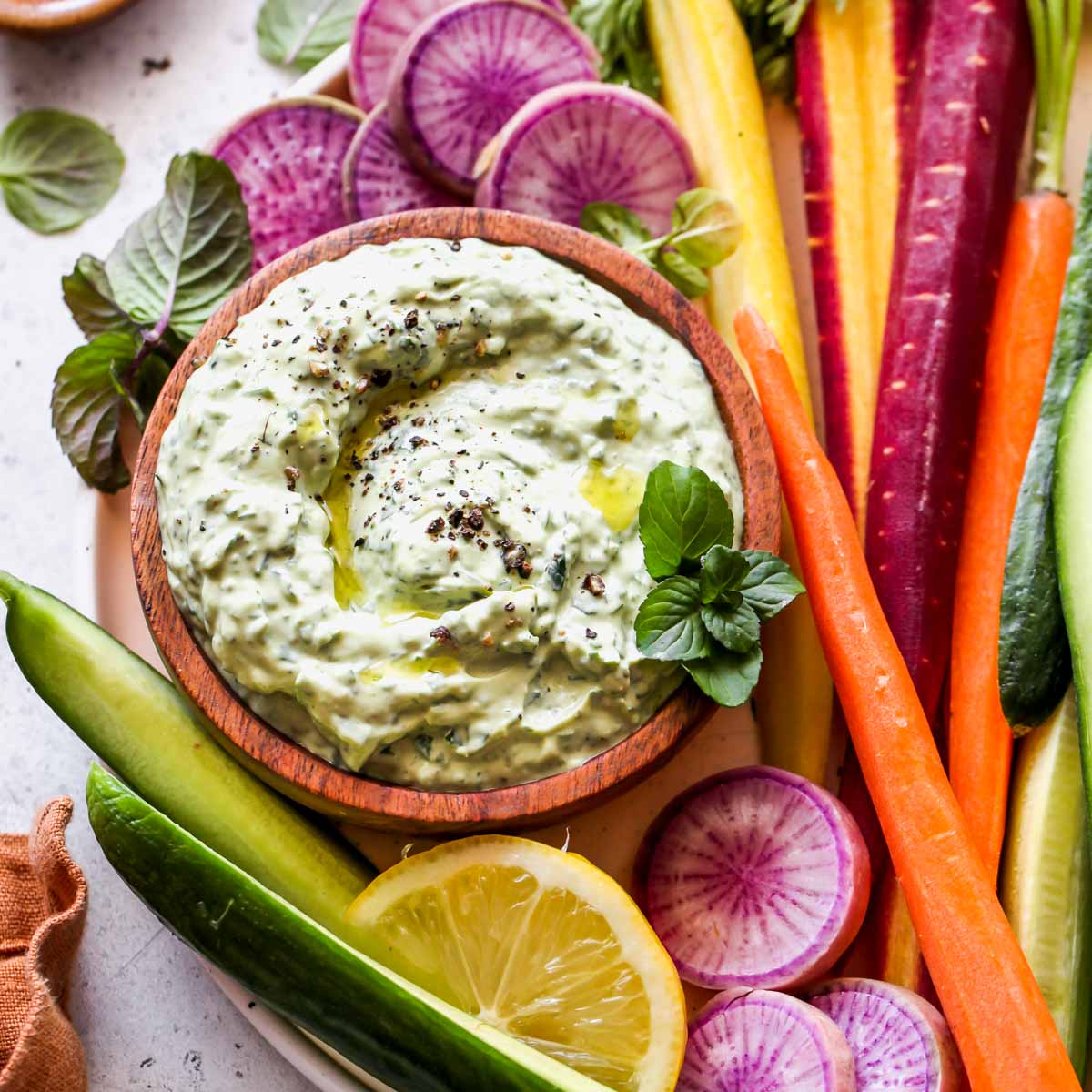 5 Minute Avocado Green Goddess Dip