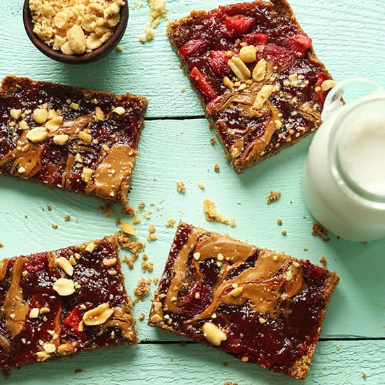 Peanut Butter and Jelly Snack Bars