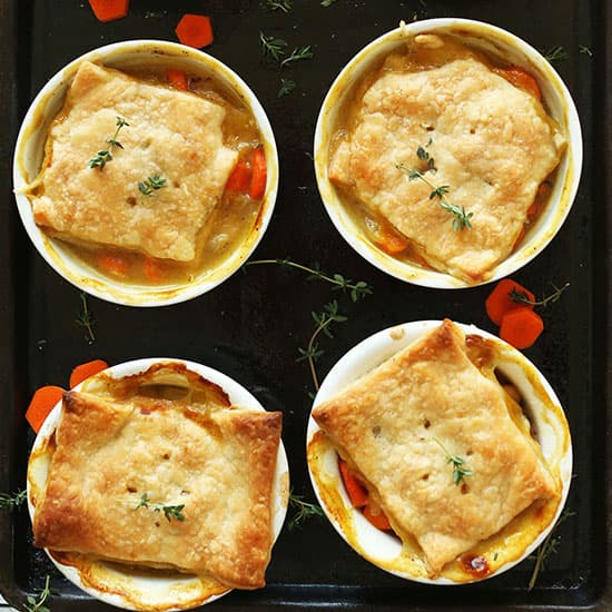 Thyme &amp; White Bean Pot Pies