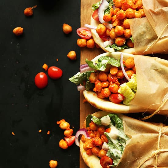 Spicy Buffalo Chickpea Wraps