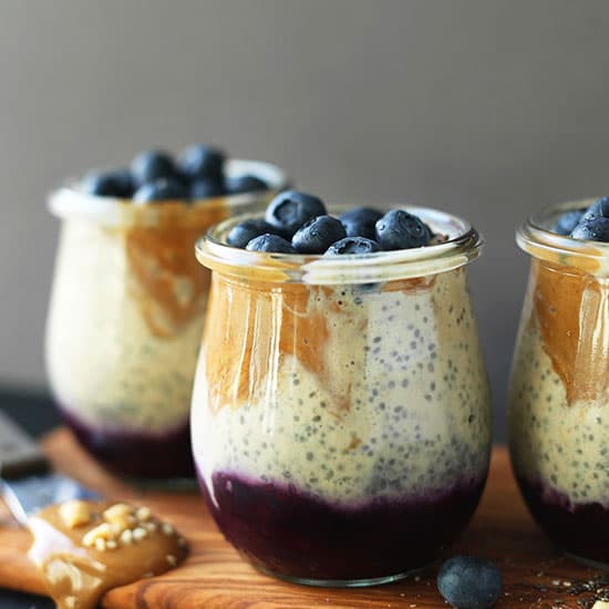 Peanut Butter and Jelly Chia Pudding