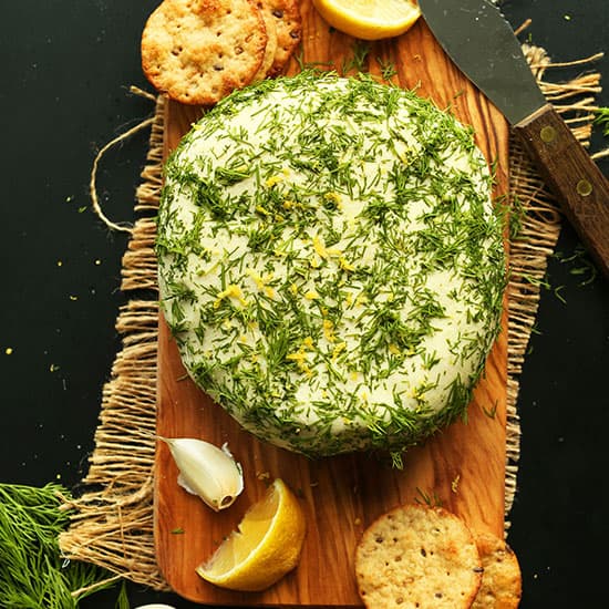 Easy Garlic &amp; Herb Vegan Cheese