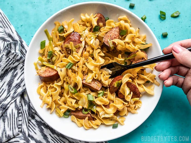 Cajun Cabbage and Noodles
