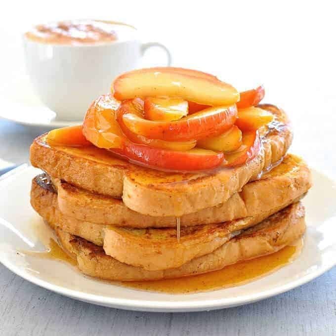 Fast French Toast with Cinnamon Apples
