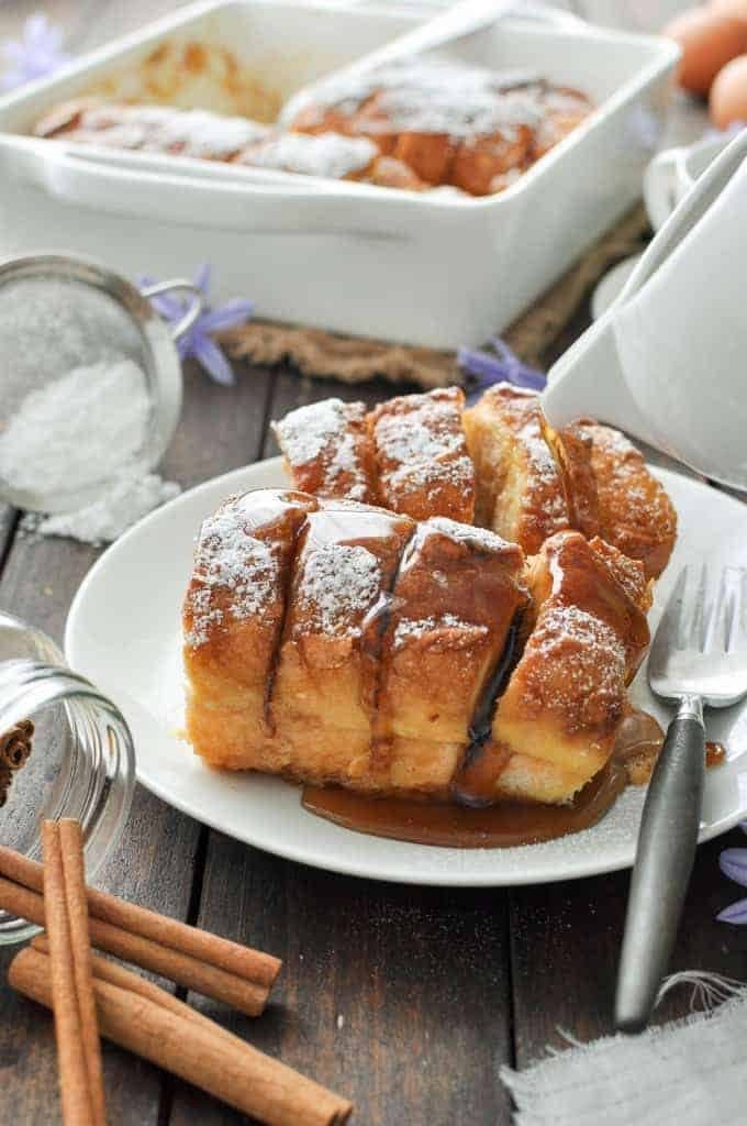 Hasselback Baked French Toast
