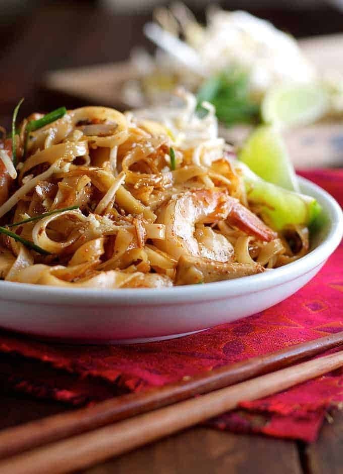 Shrimp / Prawn Pad Thai (Spice I Am Restaurant Recipe)