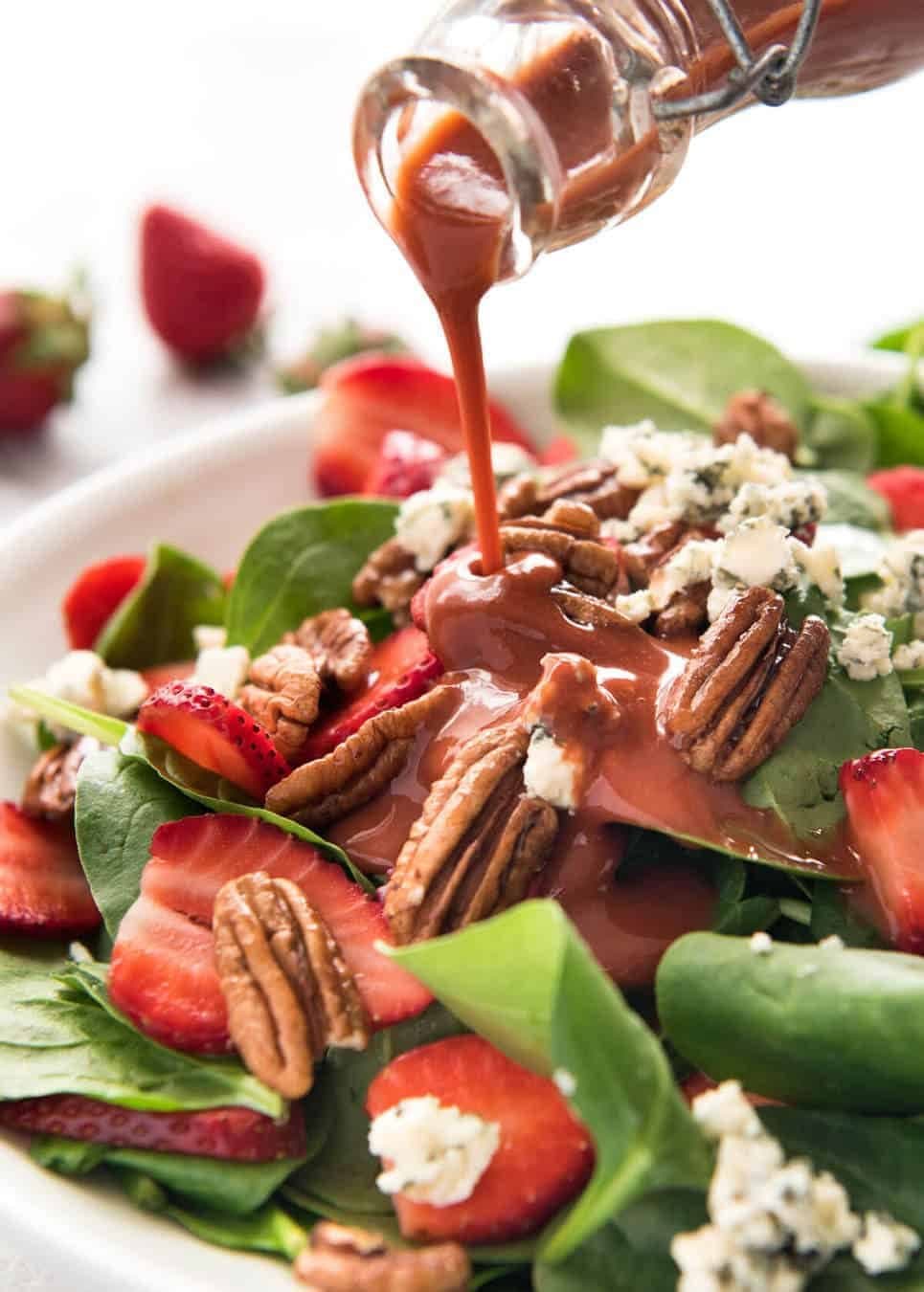 Louisiana Strawberry Spinach Salad with Strawberry Balsamic Dressing