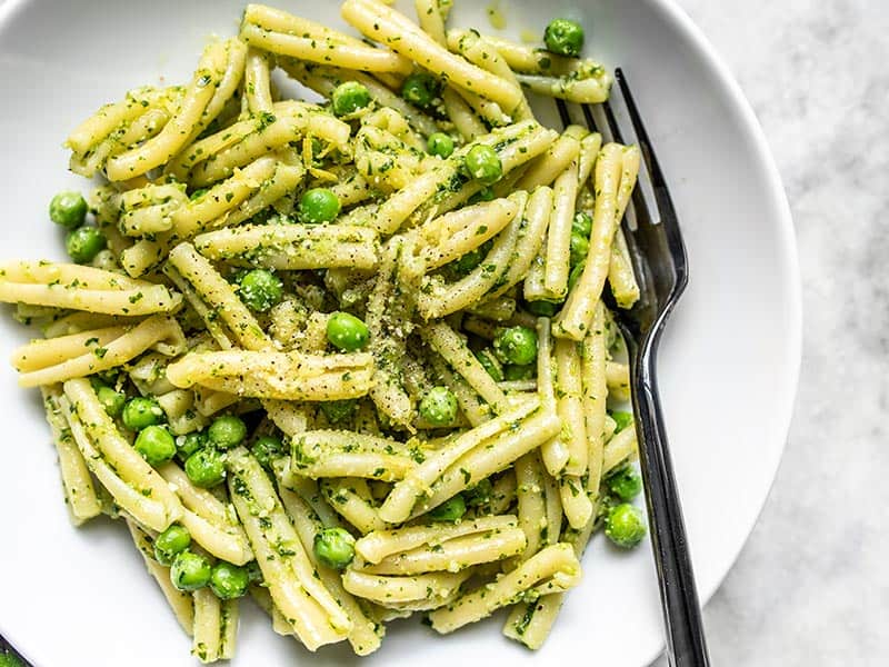 Parsley Pesto Pasta with Peas