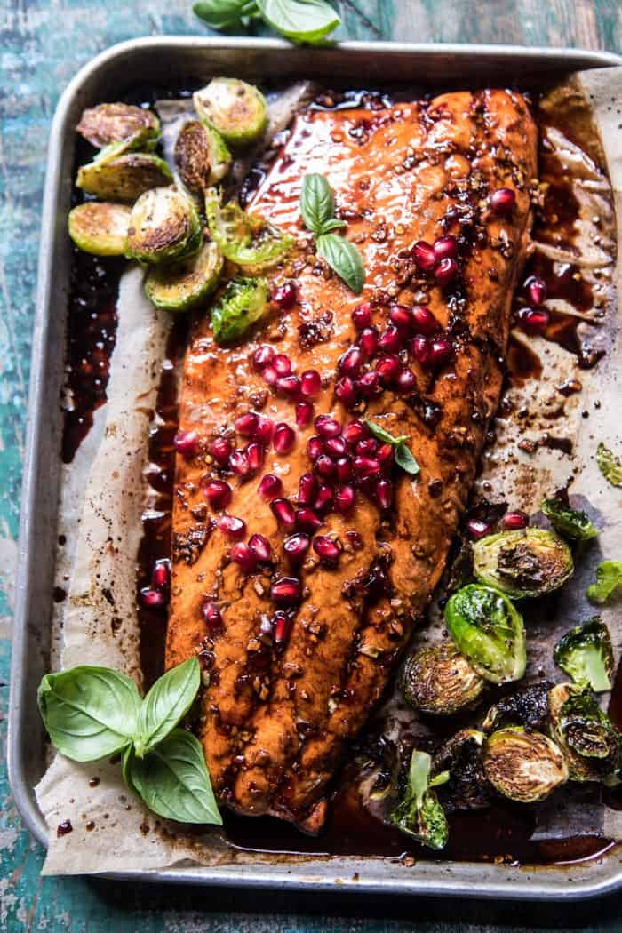 Pan Roasted Pomegranate Glazed Salmon