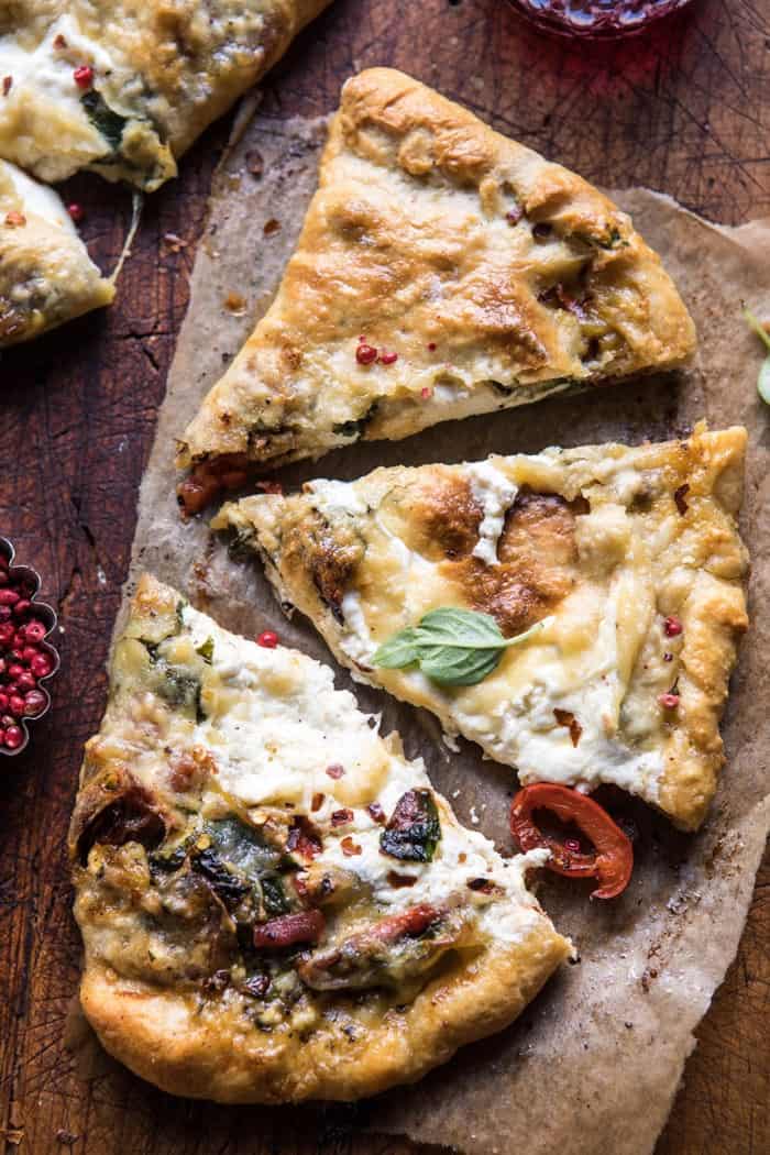 Spinach and Prosciutto Burrata Calzone